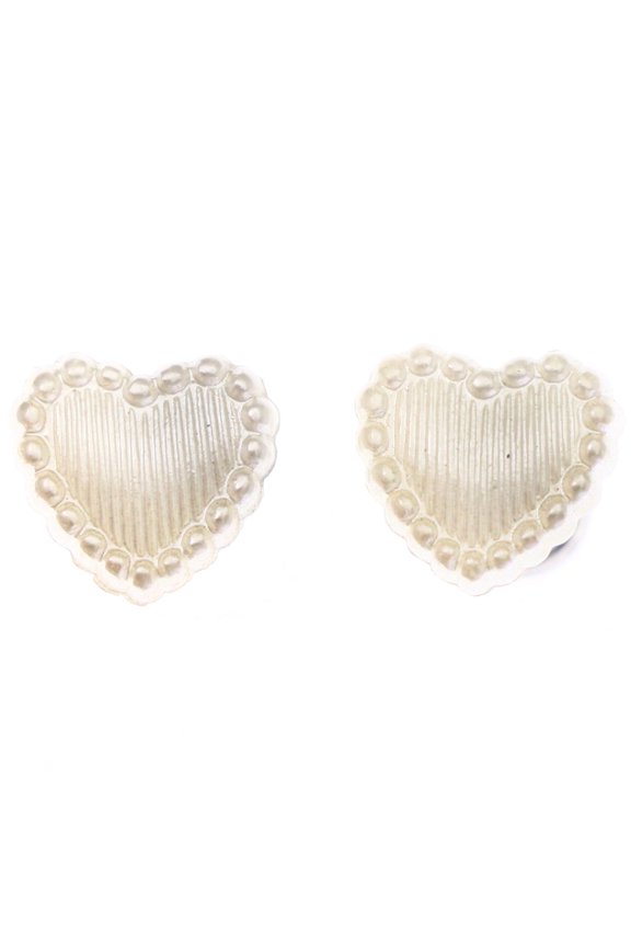 Heart Stud-Earrings White