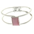 thumbnail image 1 of Mi Amore Hinged Fashion-Bracelet Silver-Tone/Pink, 1 of 2