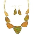 thumbnail image 1 of Mi Amore Holographic Iridescent Necklace-Earring-Set Multicolor & Gold-Tone, 1 of 3