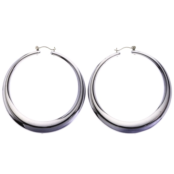Mi Amore Hoop-Earrings Dark-Silver