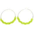 thumbnail image 1 of Mi Amore Hoop-Earrings Green/Silver-Tone, 1 of 4