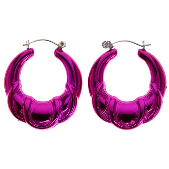 Mi Amore Hoop-Earrings Pink/Silver-Tone