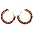 thumbnail image 1 of Mi Amore Hoop-Earrings Red/Gold-Tone, 1 of 2