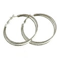 thumbnail image 1 of Mi Amore Hoop-Earrings Silver-Tone, 1 of 3