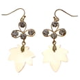 thumbnail image 1 of Mi Amore Leaf Dangle-Earrings Gold-Tone/Silver-Tone, 1 of 2