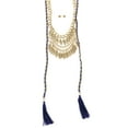 thumbnail image 1 of Mi Amore Leaves Necklace-Earring-Set Gold-Tone/Blue, 1 of 3