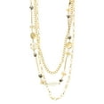 thumbnail image 1 of Mi Amore Long, Layered, Gold-Tone Necklace With Assorted Color Faceted Accents TMN702, 1 of 3