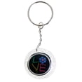 thumbnail image 1 of Mi Amore Love Flower Split-Ring-Keychain Black & Silver-Tone, 1 of 2