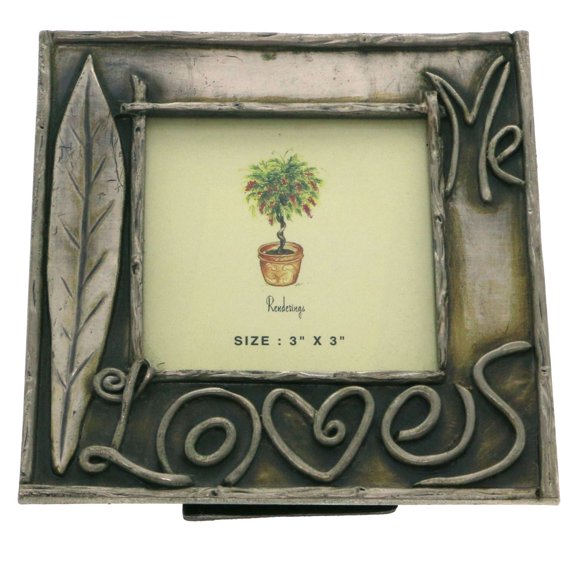 Mi Amore Love Me Picture-Frame Pewter