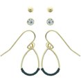 thumbnail image 1 of Mi Amore Multiple-Earring-Set Gold-Tone/Green, 1 of 2