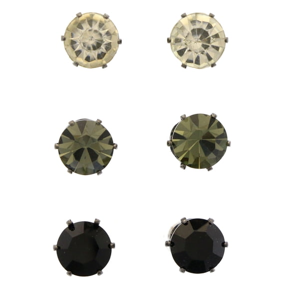 Mi Amore Multiple-Earring-Set Silver-Tone/Multicolor