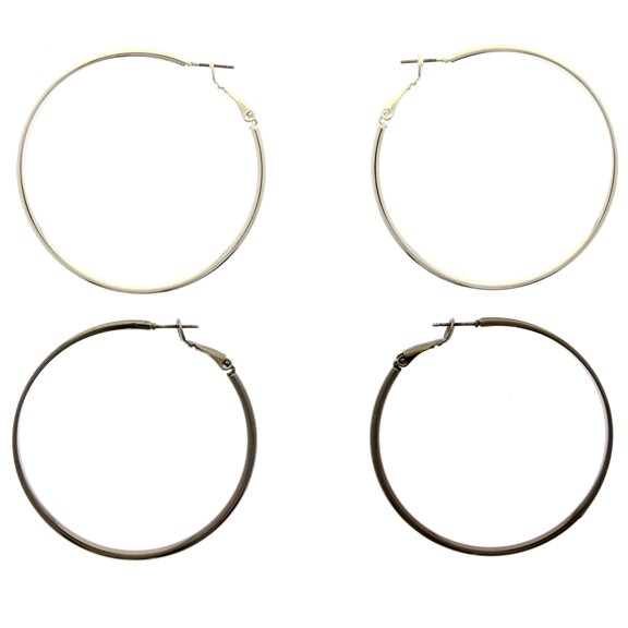 Mi Amore Multiple-Earring-Set Silver-Tone