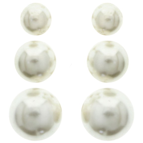 Mi Amore Multiple-Earring-Set White