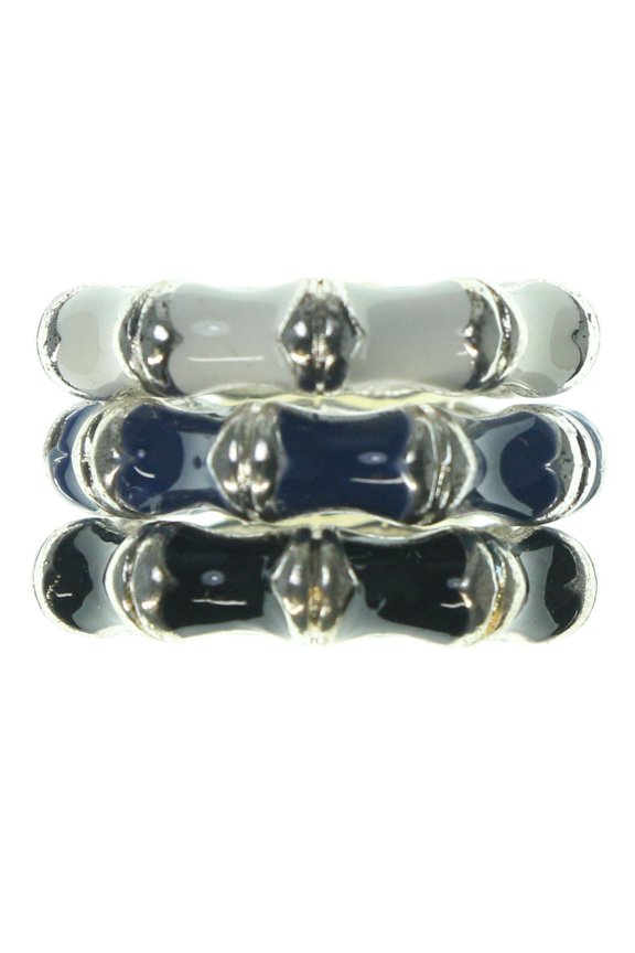Multiple Ring Set Silver-Tone