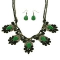 thumbnail image 1 of Mi Amore Necklace-Earring-Set Black/Green, 1 of 3
