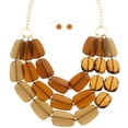 thumbnail image 1 of Mi Amore Necklace-Earring-Set Brown/Gold-Tone, 1 of 3