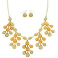 thumbnail image 1 of Mi Amore Necklace-Earring-Set Gray/Orange, 1 of 3