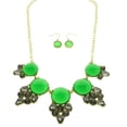 thumbnail image 1 of Mi Amore Necklace-Earring-Set Green/Gold-Tone, 1 of 3