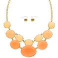 thumbnail image 1 of Mi Amore Necklace-Earring-Set Peach/Gold-Tone, 1 of 3