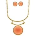 thumbnail image 1 of Mi Amore Necklace-Earring-Set Peach/Gold-Tone, 1 of 3