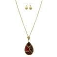 thumbnail image 1 of Mi Amore Necklace-Earring-Set Red/Gold-Tone, 1 of 3