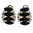 thumbnail image 1 of Mi Amore Post-Earrings Black/Silver-Tone, 1 of 2