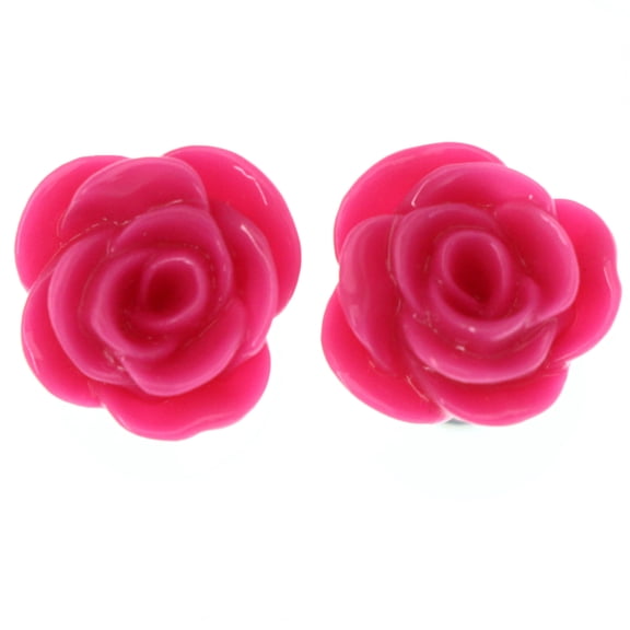 Mi Amore Rose Stud-Earrings Pink