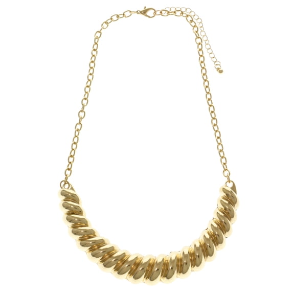Mi Amore Short, Gold-Tone Fashion-Necklace With Twist Design TMN807