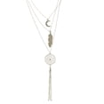 thumbnail image 1 of Mi Amore Silver-Tone Necklace For Women With A Circle Filigree Charm AERON26, 1 of 3