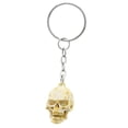 thumbnail image 1 of Mi Amore Skull Split-Ring-Keychain White/Brown, 1 of 2