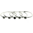 thumbnail image 1 of Mi Amore Stackable Crystal Multiple-Ring-Set Silver-Tone & Black Size 8.00, 1 of 2