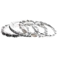 thumbnail image 1 of Mi Amore Stackable Crystal Multiple-Ring-Set Silver-Tone & Pink Size 8.00, 1 of 2