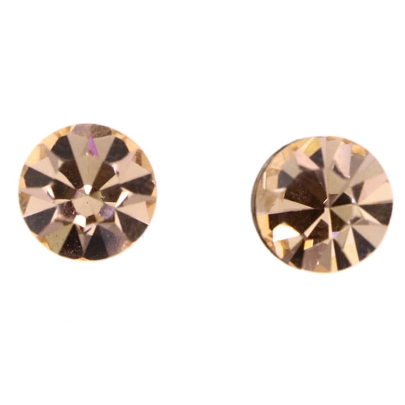 Mi Amore Stud-Earrings Peach/Silver-Tone
