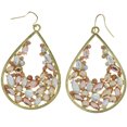 thumbnail image 1 of Mi Amore Teardrop Shape Dangle-Earrings Gold-Tone/Pink, 1 of 2