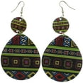 thumbnail image 1 of Mi Amore Tribal Print Dangle-Earrings Multicolor, 1 of 2