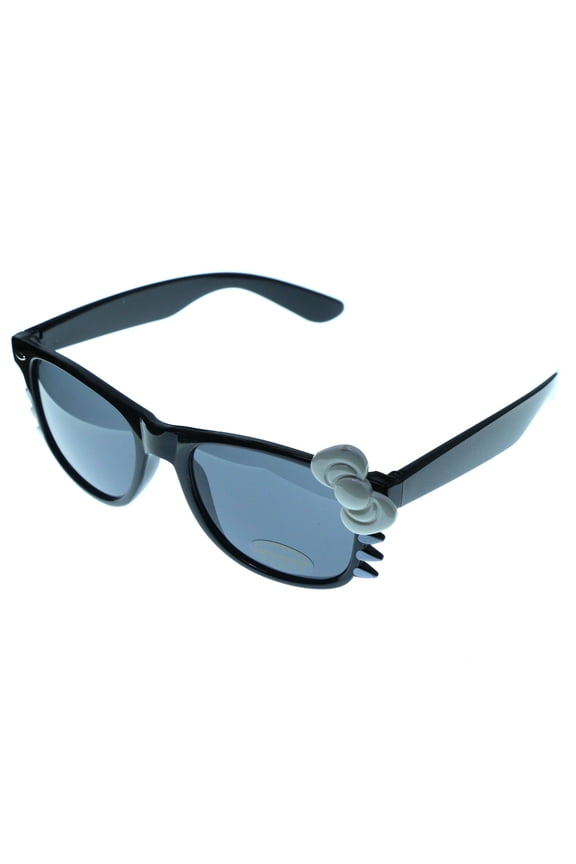 UV protection Shatter resistant Poly Carbonate Vintage Style Sunglasses Black Frame & Black Lens