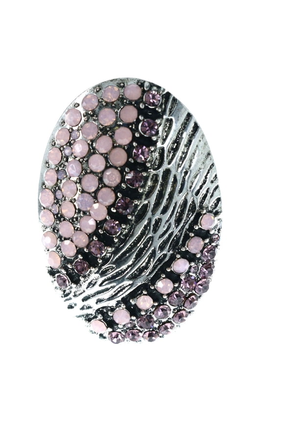 Zebra Stripe Adjustable-Ring Pink/Purple Size: Adjustable