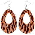 thumbnail image 1 of Mi Amore Zebra Stripe Dangle-Earrings Orange/Black, 1 of 2