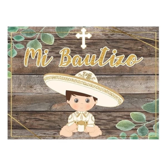 Mi Bautizo Edible Icing Image Cake Topper, by Tnct.