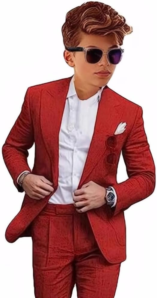 Boys Linen Suit for Wedding 2 PC Kids Linen Suit for Summer Boys Formal Suit Ring Bearer Outfit