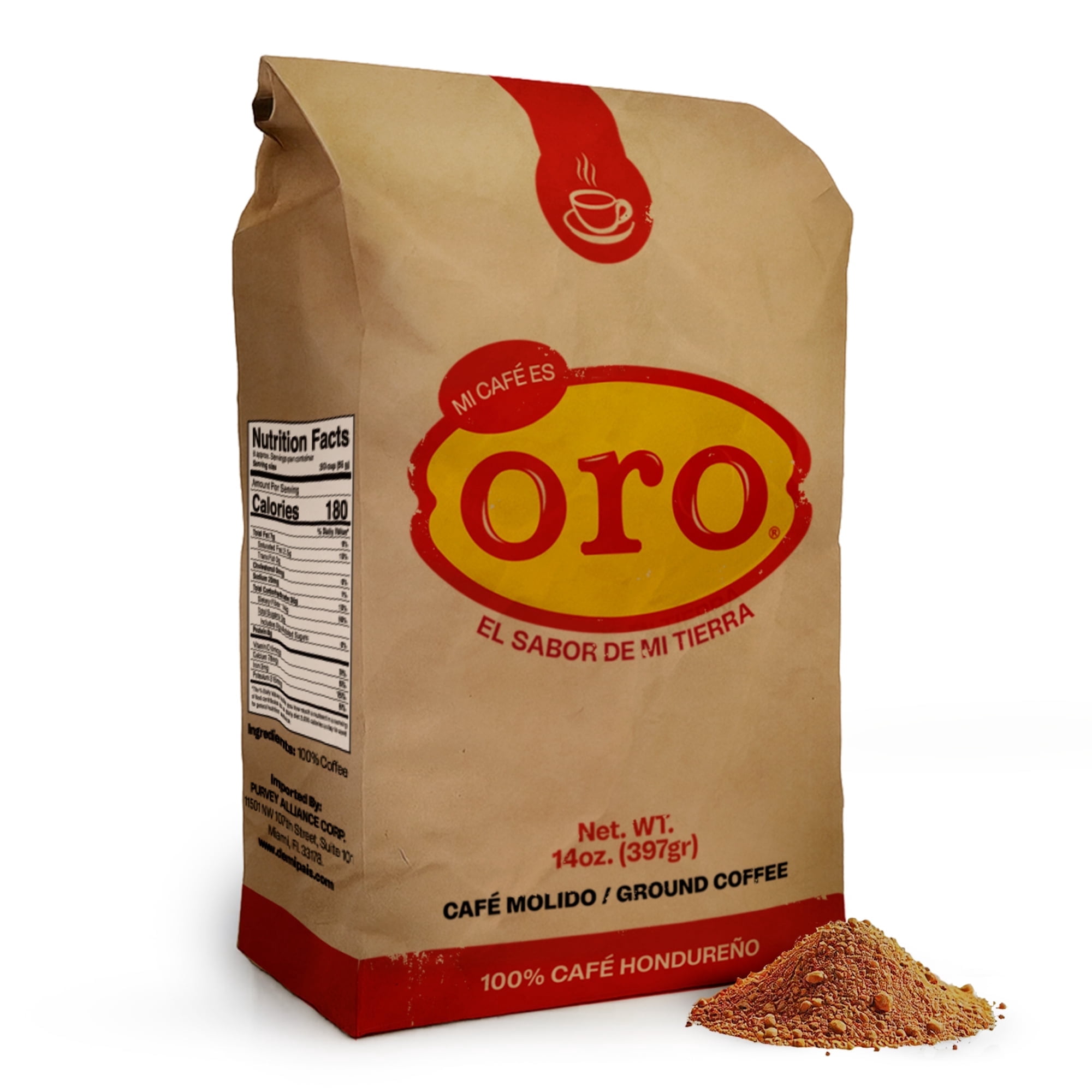 Mi Café es ORO Honduran Ground Coffee Dark Roast – 18 oz Bag | Exotic Flavor & Smooth Aroma | 6-Pack