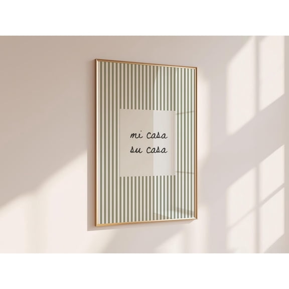 Mi Casa Su Casa Entryway Welcome Home Sign Neutral Typography Foyer Housewarming Gift