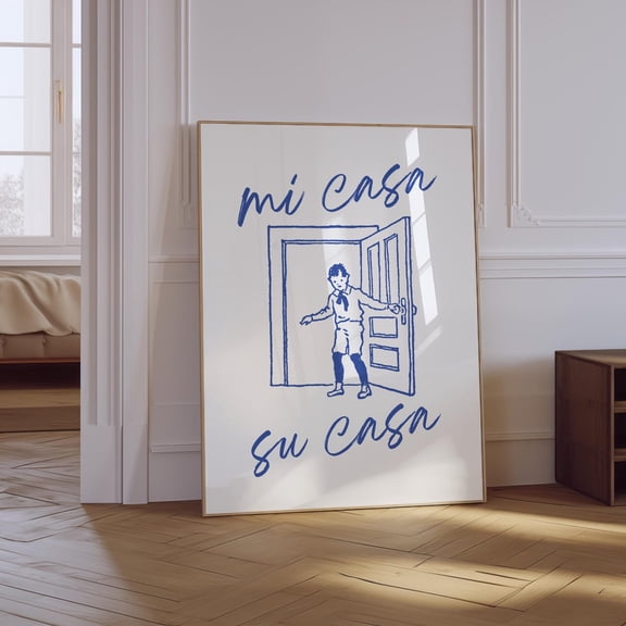 Mi Casa Su Casa Vintage Spanish Unframed Paper Print