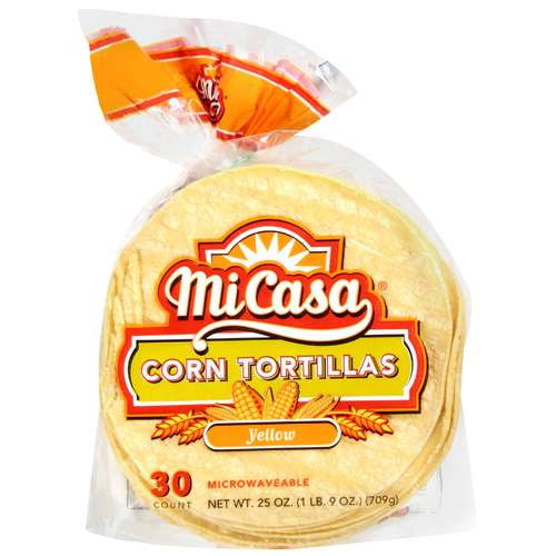 Mi Casa Yellow Corn Tortillas, Shelf Stable, 30 Count, 25 oz.