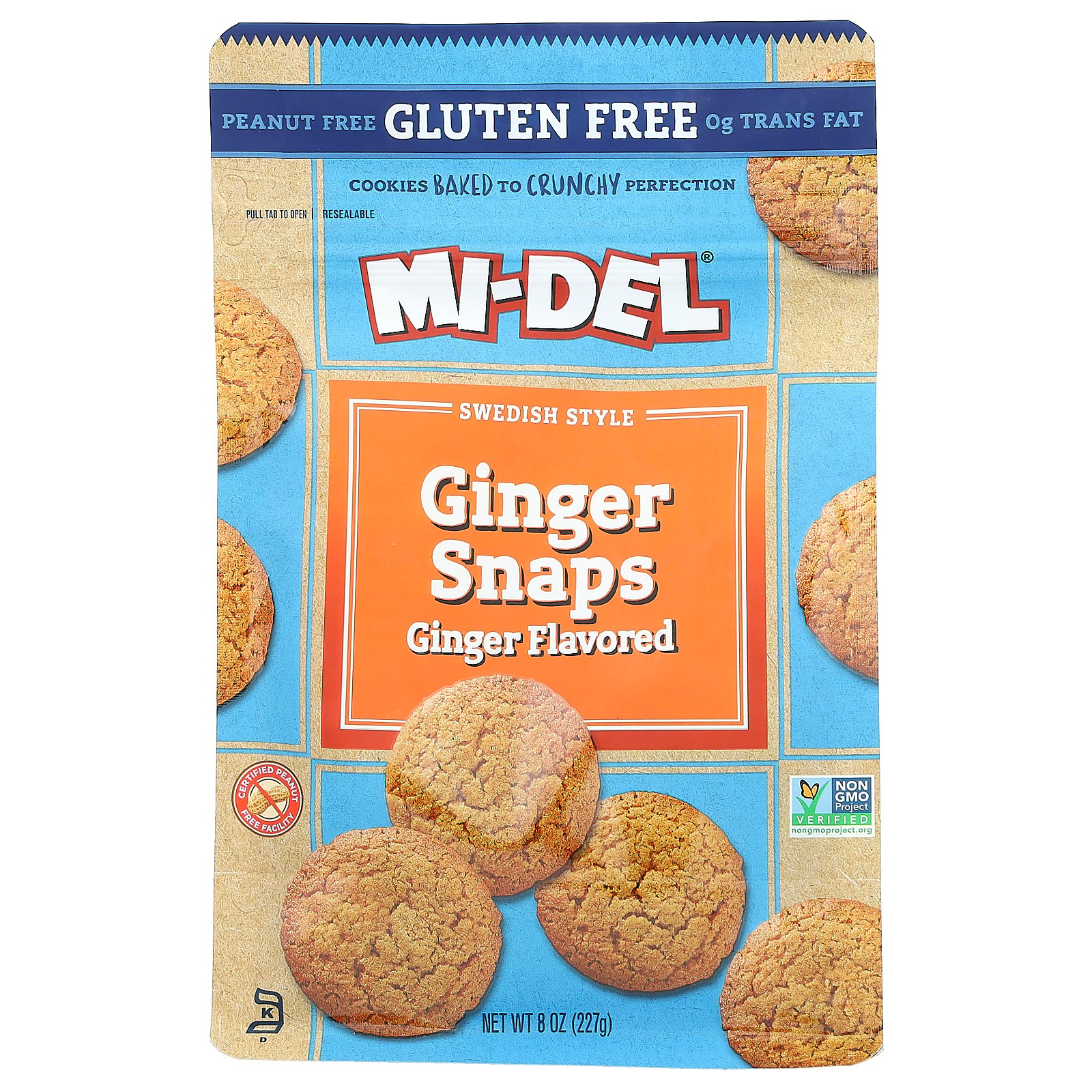 thumbnail image 1 of Mi-Del Cookies Swedish Style Ginger Snaps, Ginger , 8 oz (227 g), 1 of 4