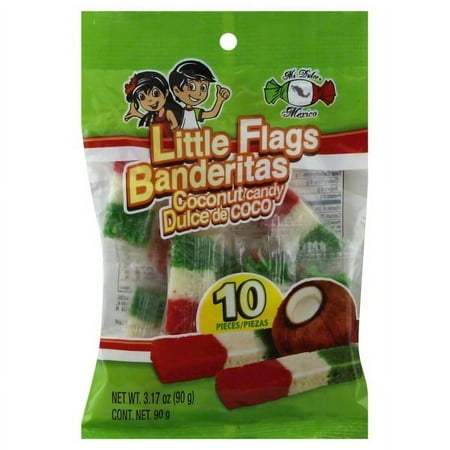 Mi Dulce Mexico Little Flags Coconut Candy, 10 ea