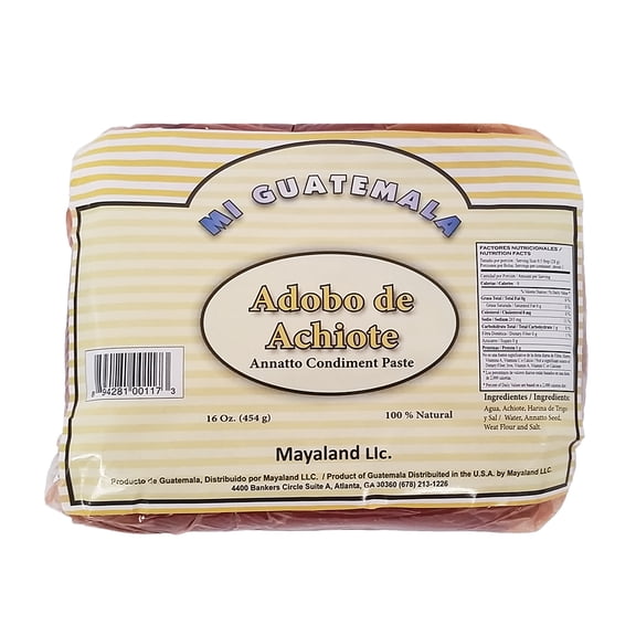 Mi Guatemala Annatto Condiment Paste 16 oz - Achiote (Pack of 12)
