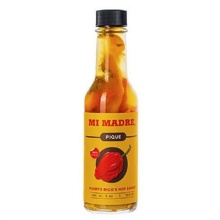 Mi Madre Pique Hot Sauce, Handcrafted in Puerto Rico, 5 Ounce, 100% Natural