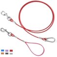 thumbnail image 1 of Mi Metty Chew Proof Dog Leash，5FT Cable Lead ,with Detachable Handle Metal Dog Leashes ,Heavy Duty Leash Made of Steel Braided Cord for Puppy Leash Small Dogs Medium Dogs and Large Dog, 1 of 7