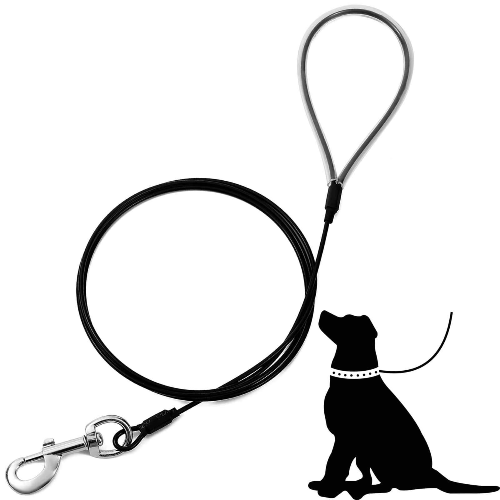 Mi Metty Chew Proof Dog Leash Six Foot Metal Cable Lead. Heavy Duty